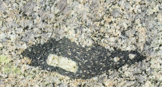 Enclave dans Monzogranite avec feldspath alcalin