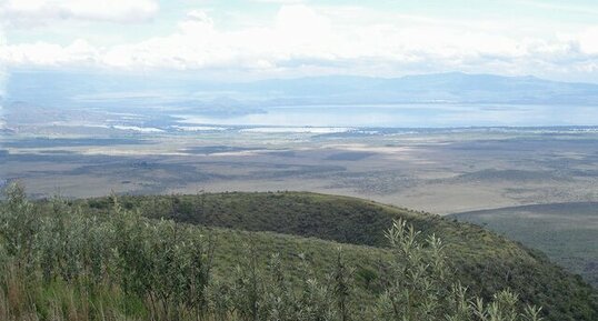 Cône adventif sur le massif volcanique du Longonot