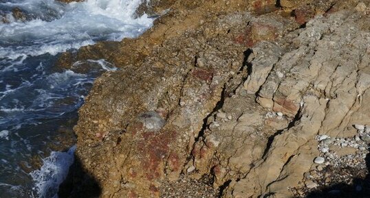 Formation volcano-sédimentaires calco-alcaline au Cap d'Antibes.