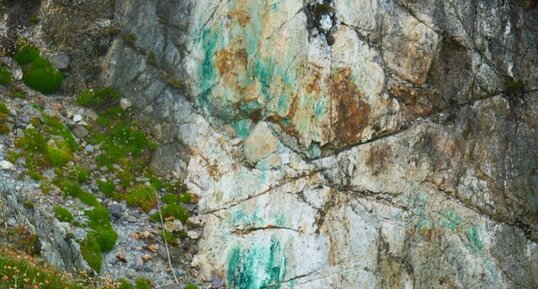 Minerai de cuivre des anciennes mines de Dooneen