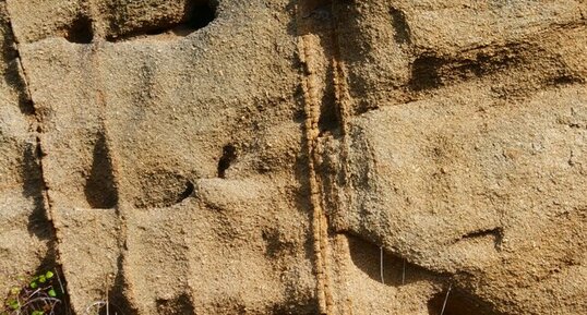 Filon d'aplite dans le granite de Flamanville