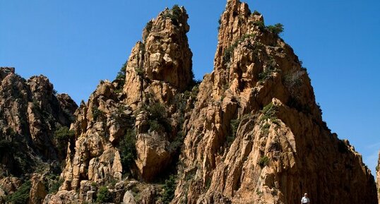 Sur la route dans les calanques de Piana