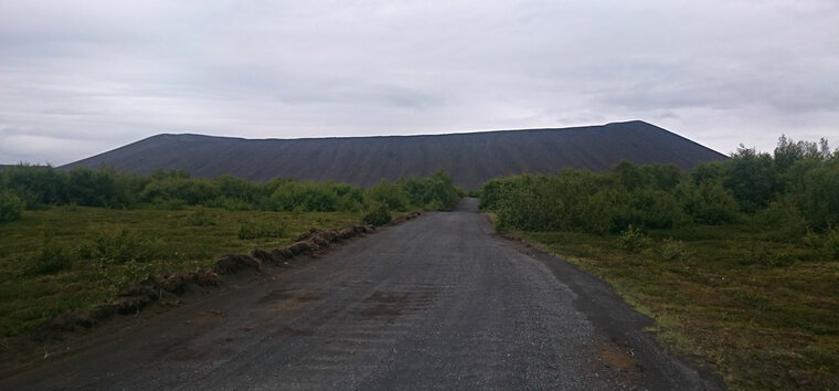 Volcan hverfjall silhouette